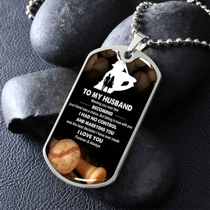 Sport Military Chain 18K Gold Plated Silver Plated To My Husband From Wife With Love Message