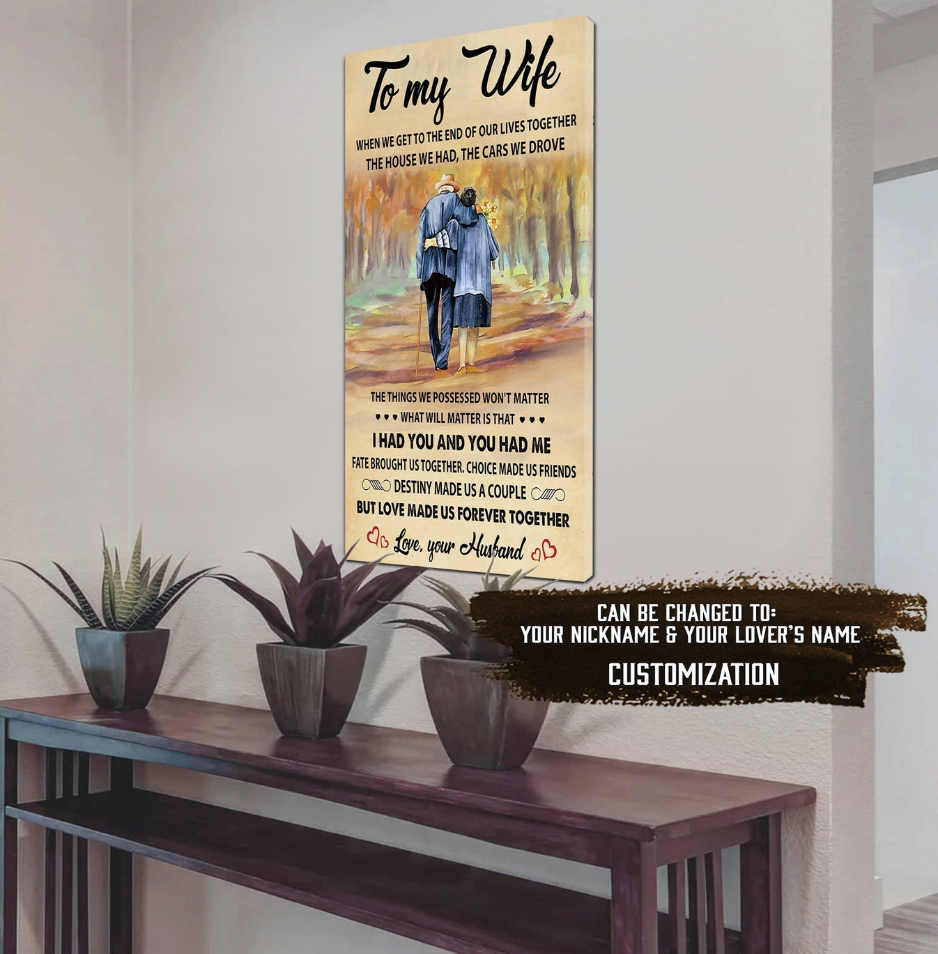 I Had You And You Had Me Wife And Husband - Vertical Poster Canvas, Gift For Your Darling (Copy)