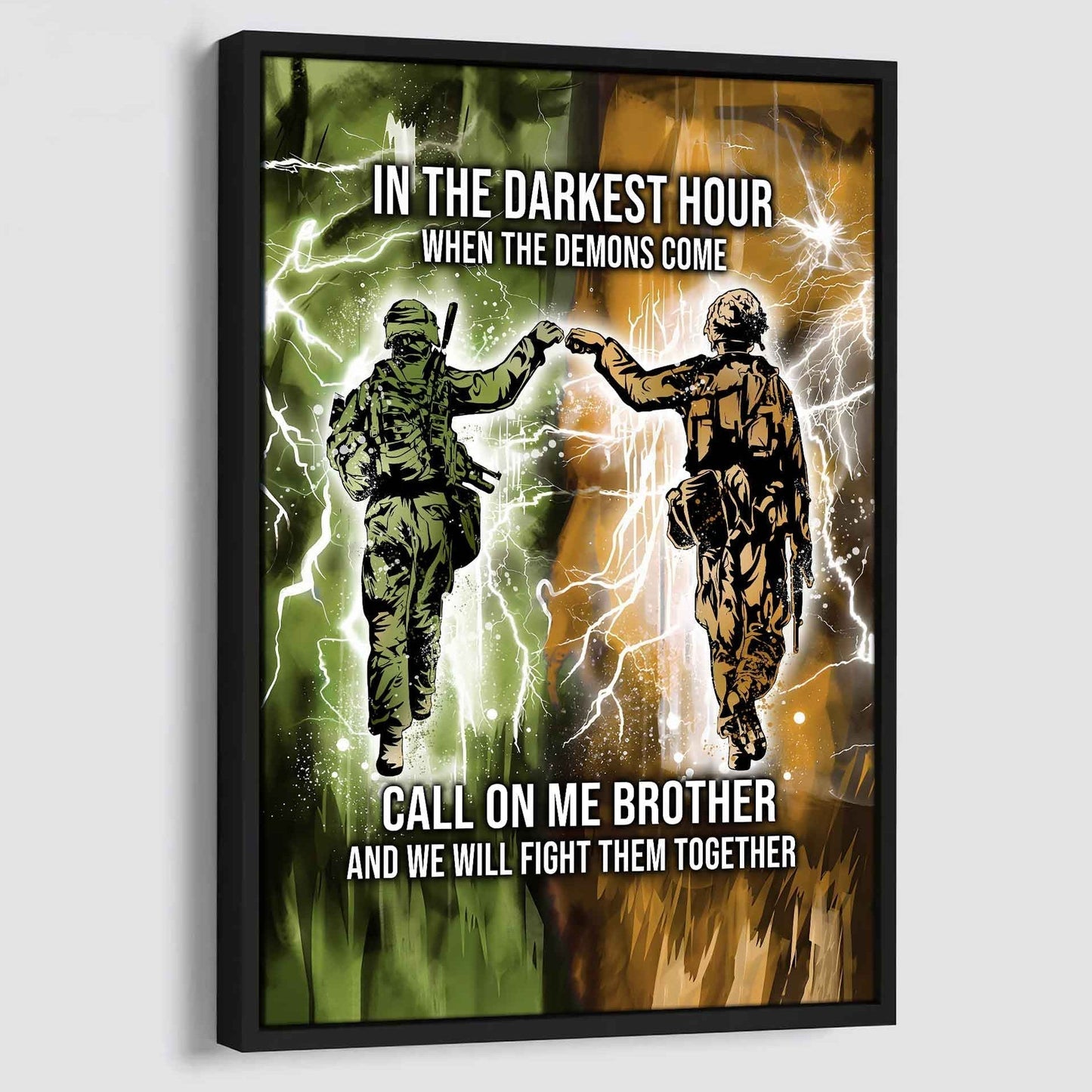 DRB Canvas Wall Art Call On Me Brother And We Will Fight Them Together Gift For Your Friend