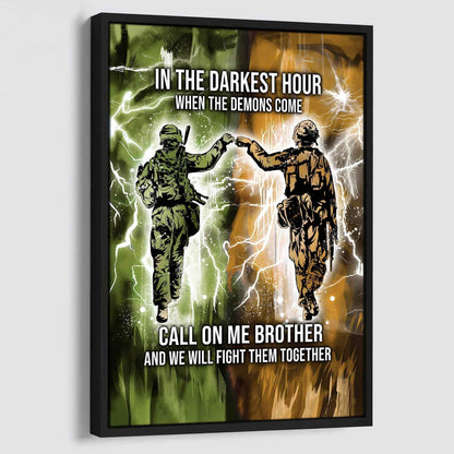 DRB Canvas Wall Art Call On Me Brother And We Will Fight Them Together Gift For Your Friend