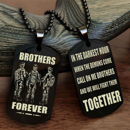 Viking Brother Personalized Double Sided Dog Tag For My Brother - Call On Me Brother And We Will Fight Them Together Gift For Your Friend