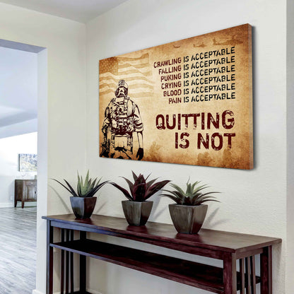 Knight Templar Poster Canvas Quiting Is Not Best Gifts Motivation Quotes
