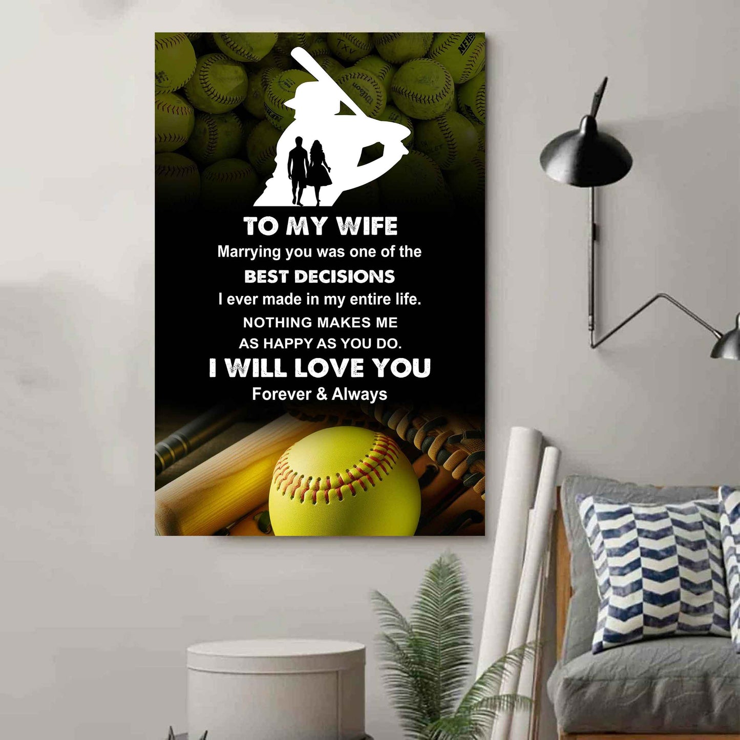 Sport Poster Canvas To My Wife Marrying You Was One Of The Best Decision Gift For Your Wife
