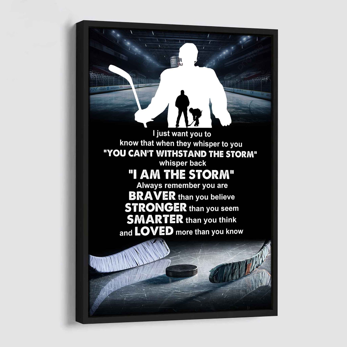 Poster Canvas To My Son Whisper Back I Am The Storm Loved More Than You Know Gift From Dad
