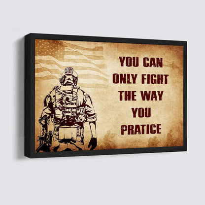DRB Poster Canvas You Can Only Fight The Way You Practice
