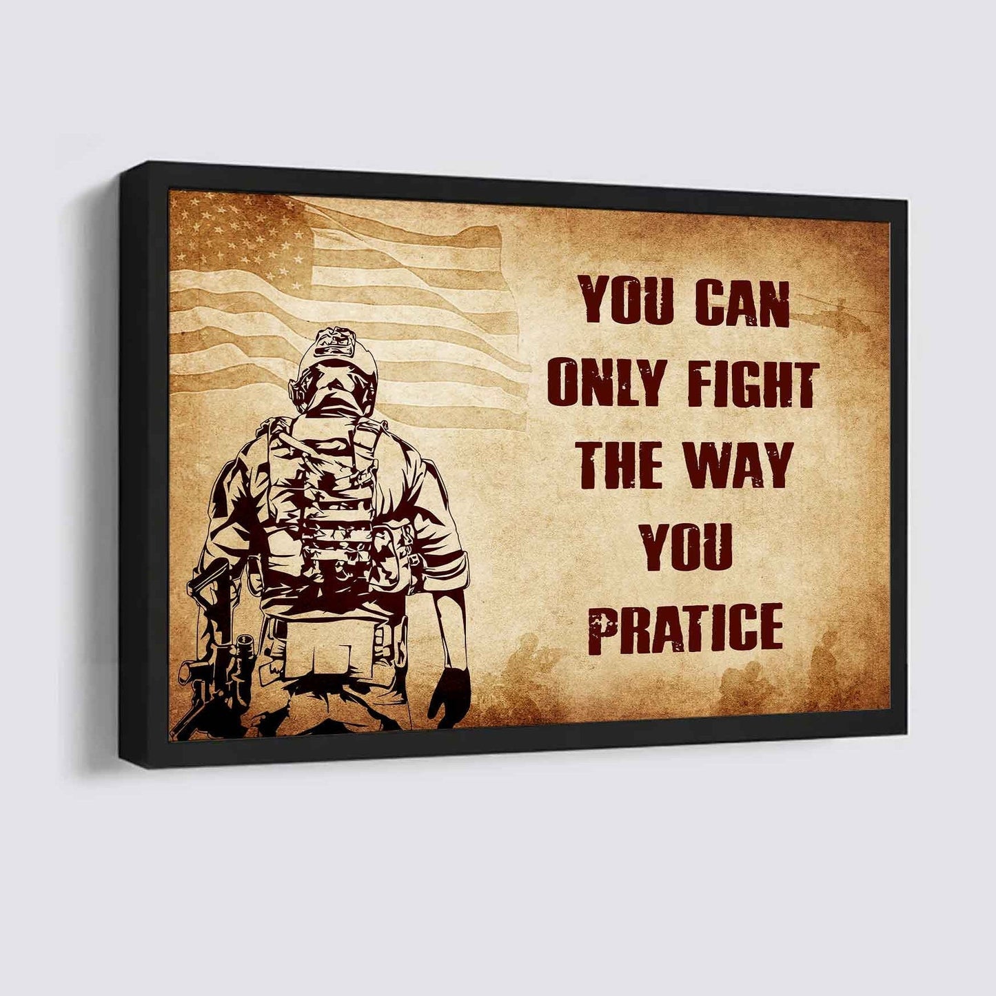 Knight Templar Poster Canvas You Can Only Fight The Way You Practice