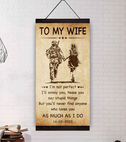 Family Poster Canvas To My Wife - I Am Not Perfect