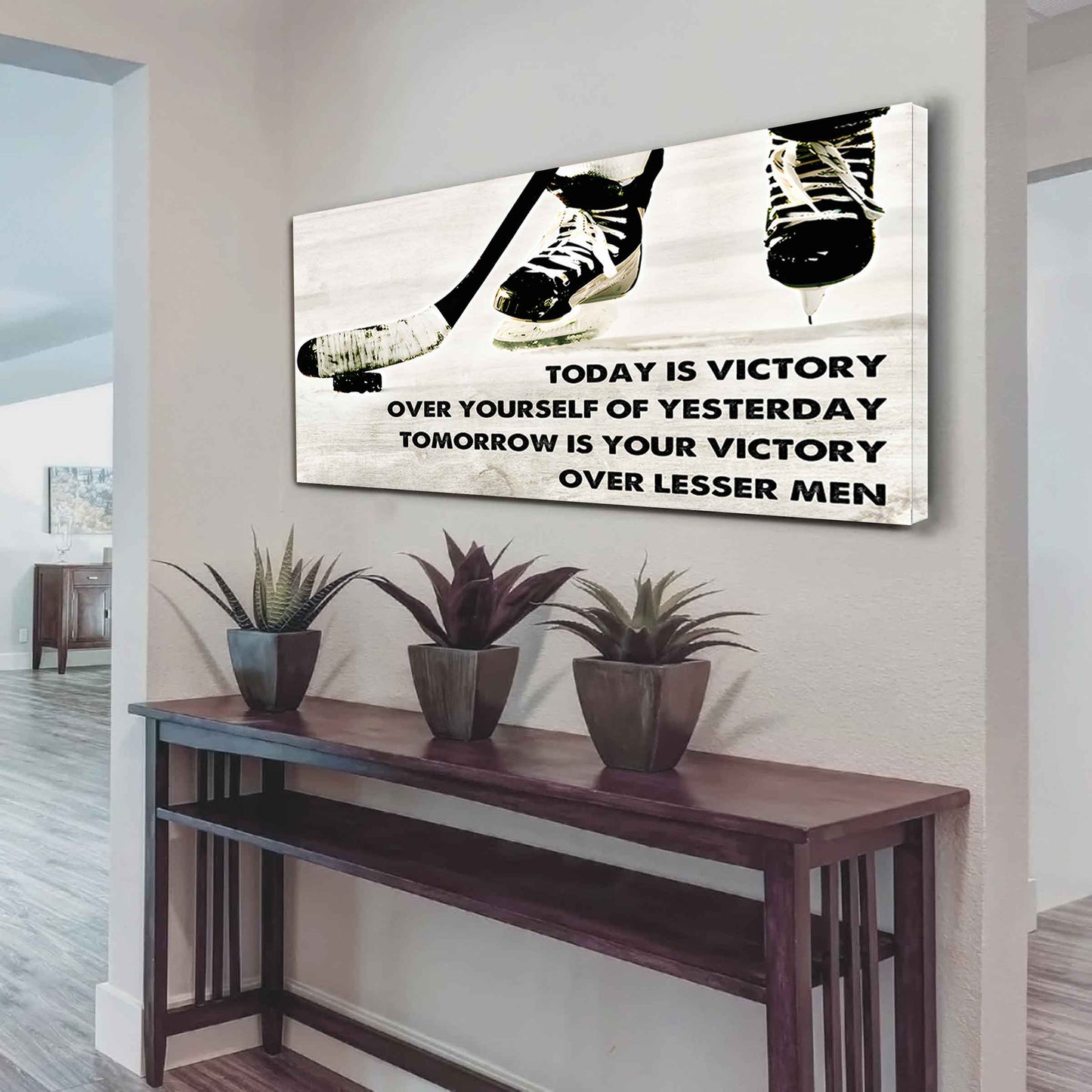 Baseball Poster Canvas - Today Is Victory Over Yourself Over Yourself Of Yesterday Tomorrow Is Your Victory Over Lesser Men