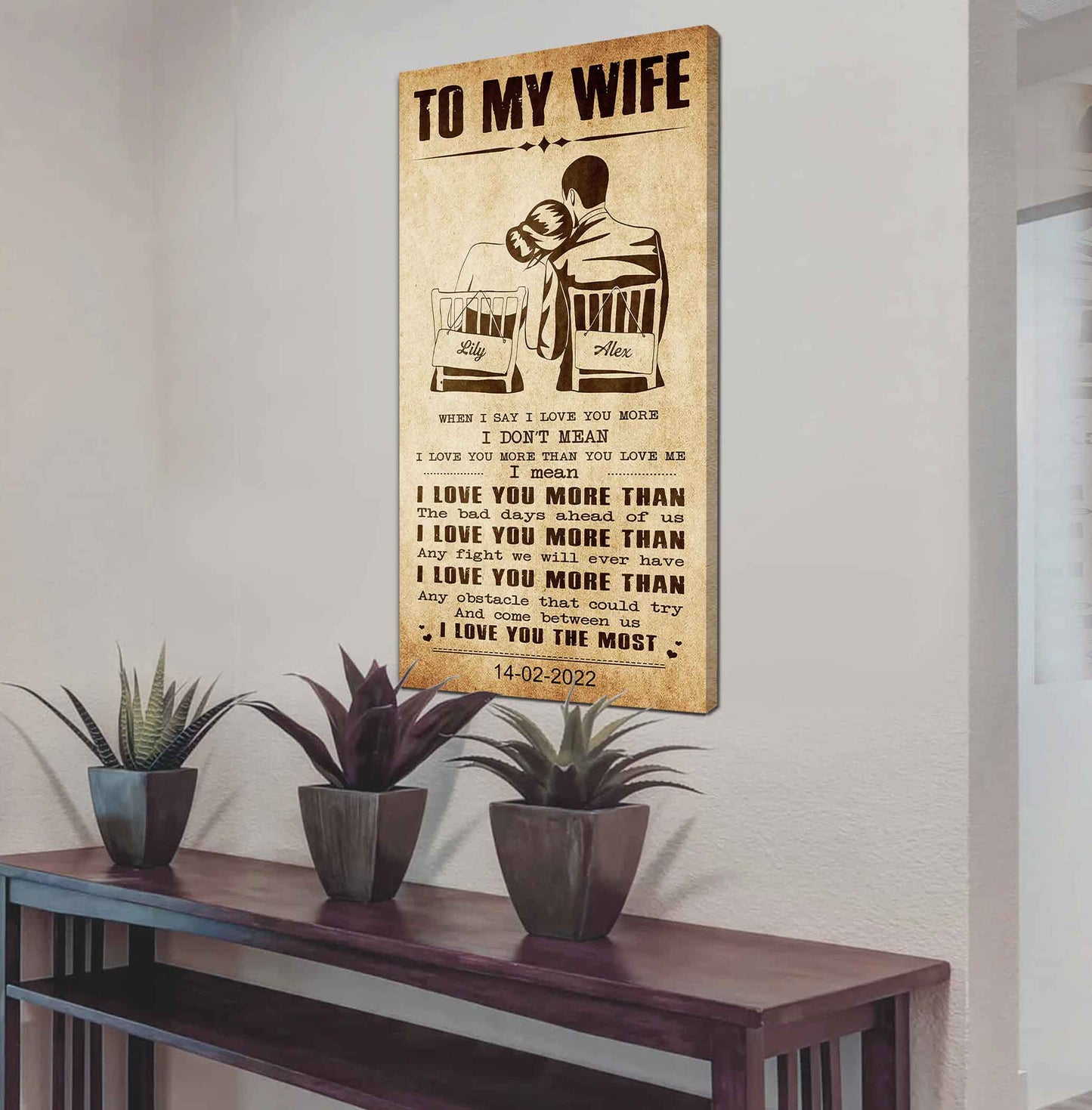 Samurai Poster Canvas To My Wife When I Say I Love You More - I Love You The Most Gift For Your Wife