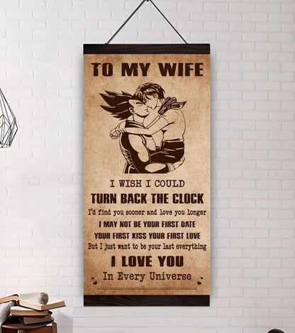 Family Poster Canvas To My Wife I Wish I Could Turn Back The Clock - I Love You Forever And Always Gift For Your Wife
