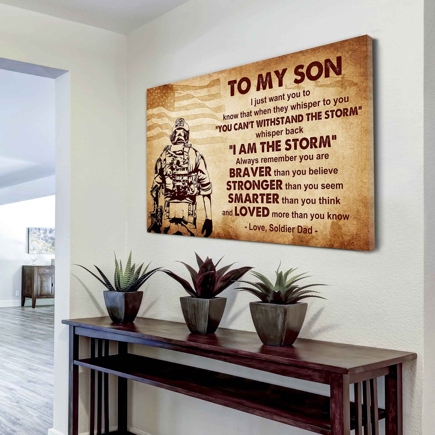Knight Templar Poster Canvas Whisper Back I'm The Storm From Dad To Son Gift For Your Son