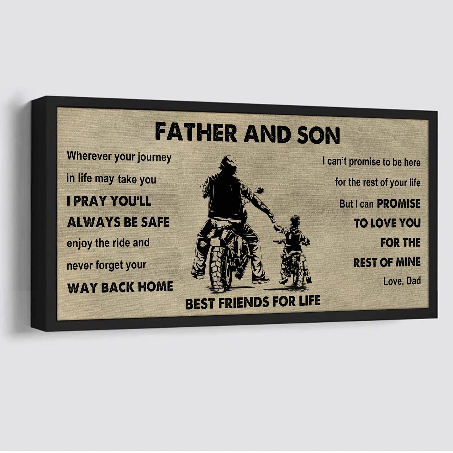 Vikings Father And Son Best Friends For Life - Ver 2 Never Forget Your Way Back Home Poster Canvas Gift For Son From Father
