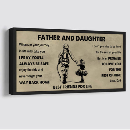 Samurai Father And Daughter Best Friends For Life - Ver 2 Never Forget Your Way Back Home Poster Canvas Gift For Daughter From Father