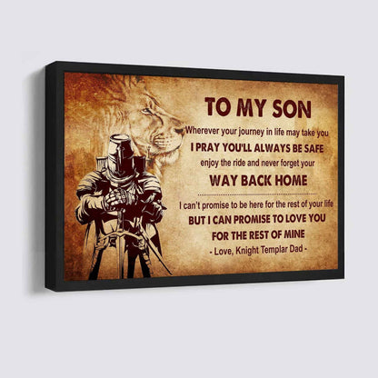 New Version Warrior Poster Canvas Your Way Back Home From Dad To Son Gift For Your Son Motivational Quotes