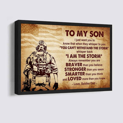 Knight Templar Poster Canvas Whisper Back I'm The Storm From Dad To Son Gift For Your Son