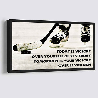 Basketball Poster Canvas - Today Is Victory Over Yourself Over Yourself Of Yesterday Tomorrow Is Your Victory Over Lesser Men