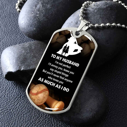 Sport Military Chain 18K Gold Plated Silver Plated To My Husband From Wife With Love Message