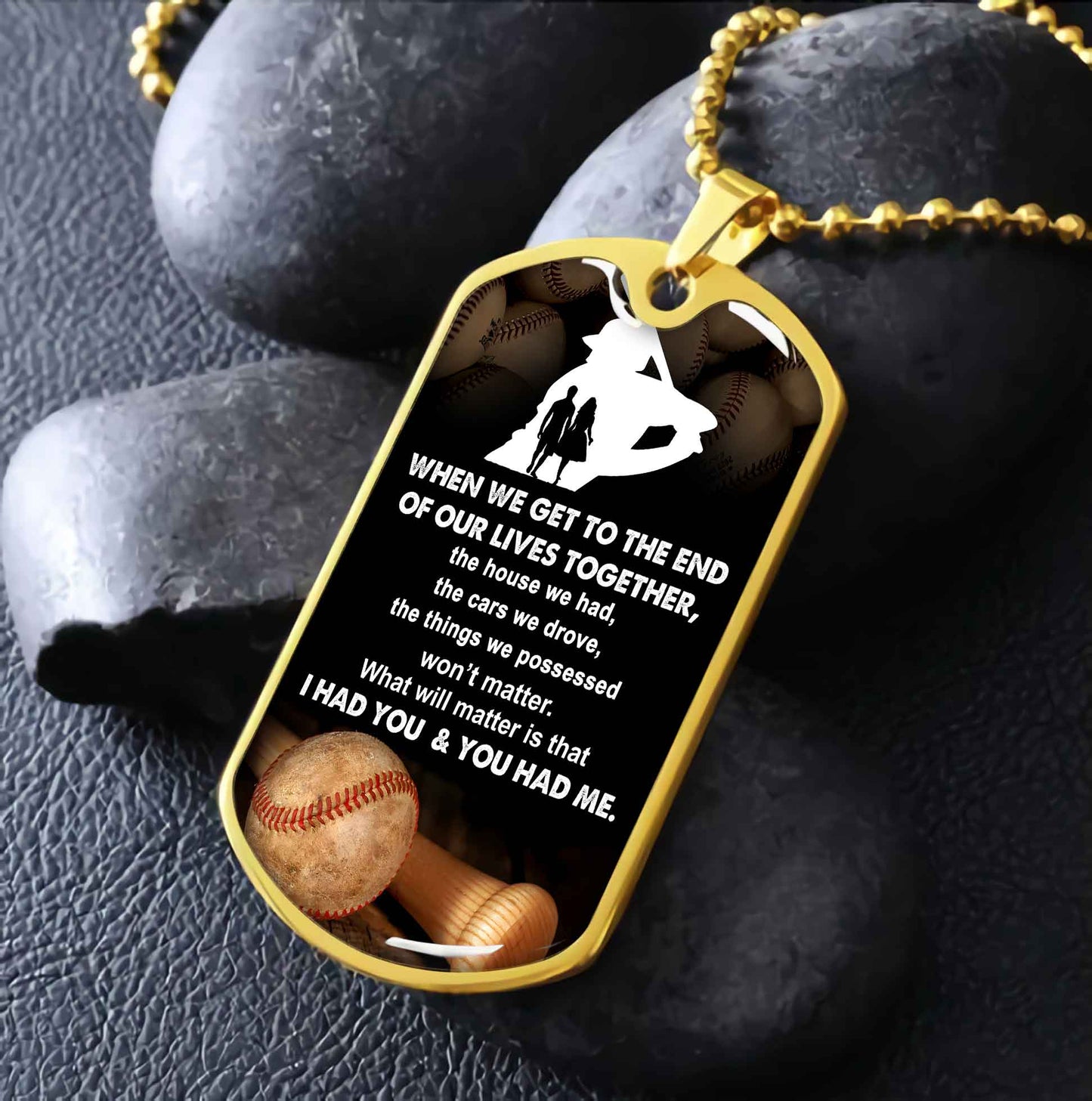 Sport Military Chain 18K Gold Plated Silver Plated To My Husband From Wife With Love Message