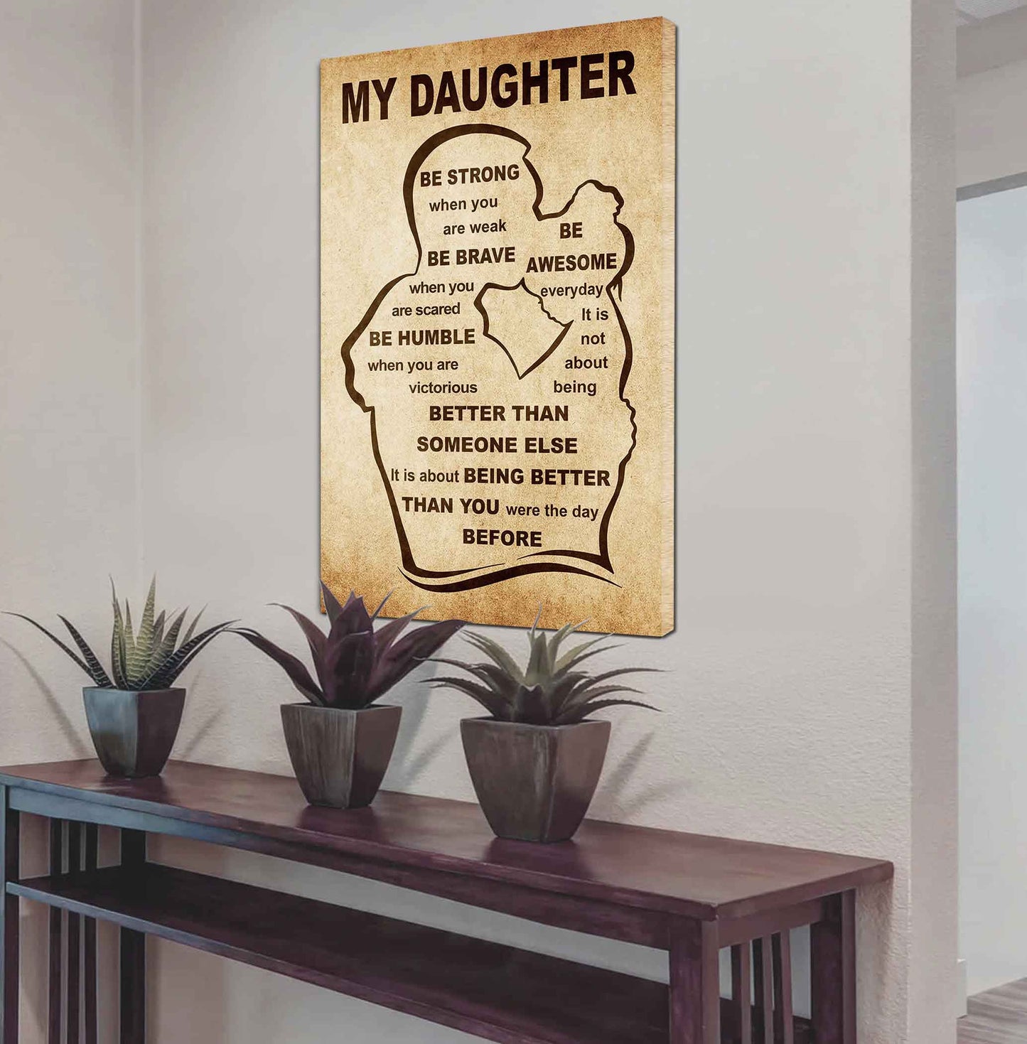 Personalized Family Poster Canvas Be Strong When You Are Weak Be Badass Everyday To My Son Gift From Dad With Motivational Message Quotes