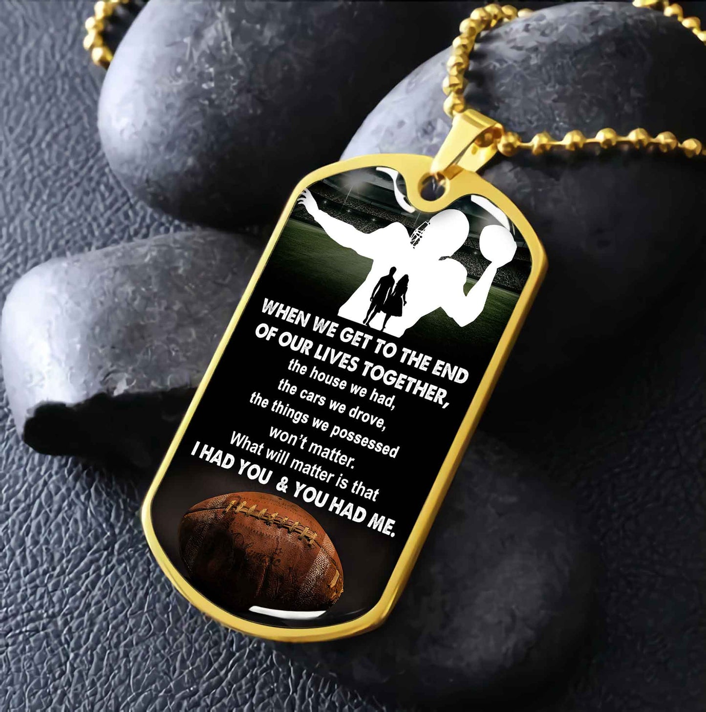 Sport Military Chain 18K Gold Plated Silver Plated To My Husband From Wife With Love Message