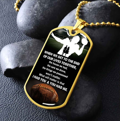 Sport Military Chain 18K Gold Plated Silver Plated To My Husband From Wife With Love Message