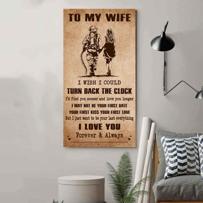 Family Poster Canvas To My Wife I Wish I Could Turn Back The Clock - I Love You Forever And Always Gift For Your Wife