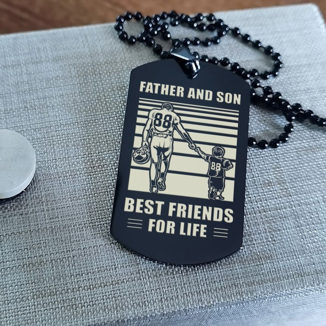 NVL Personalized Double Sided Dog Tag Father And Son Best Friends For Life - Message on the back side