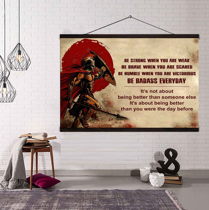 Soldier Poster Canvas Be Strong When You Are Weak Be Badass Everyday From Dad To Son Gift For Your Son Motivational Quotes