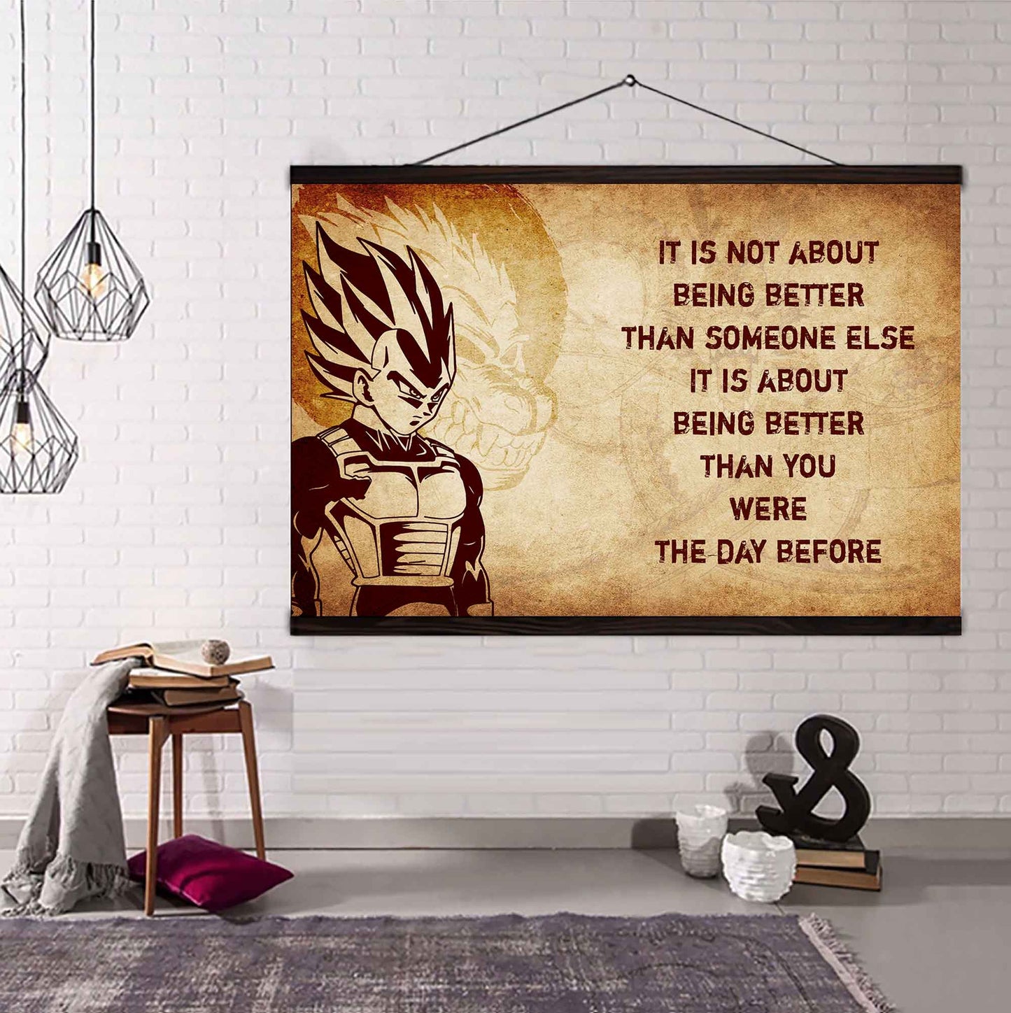 Soldier Poster Canvas It's Not About Being Better Than Someone Else Best Gifts Motivation Quotes (Copy)