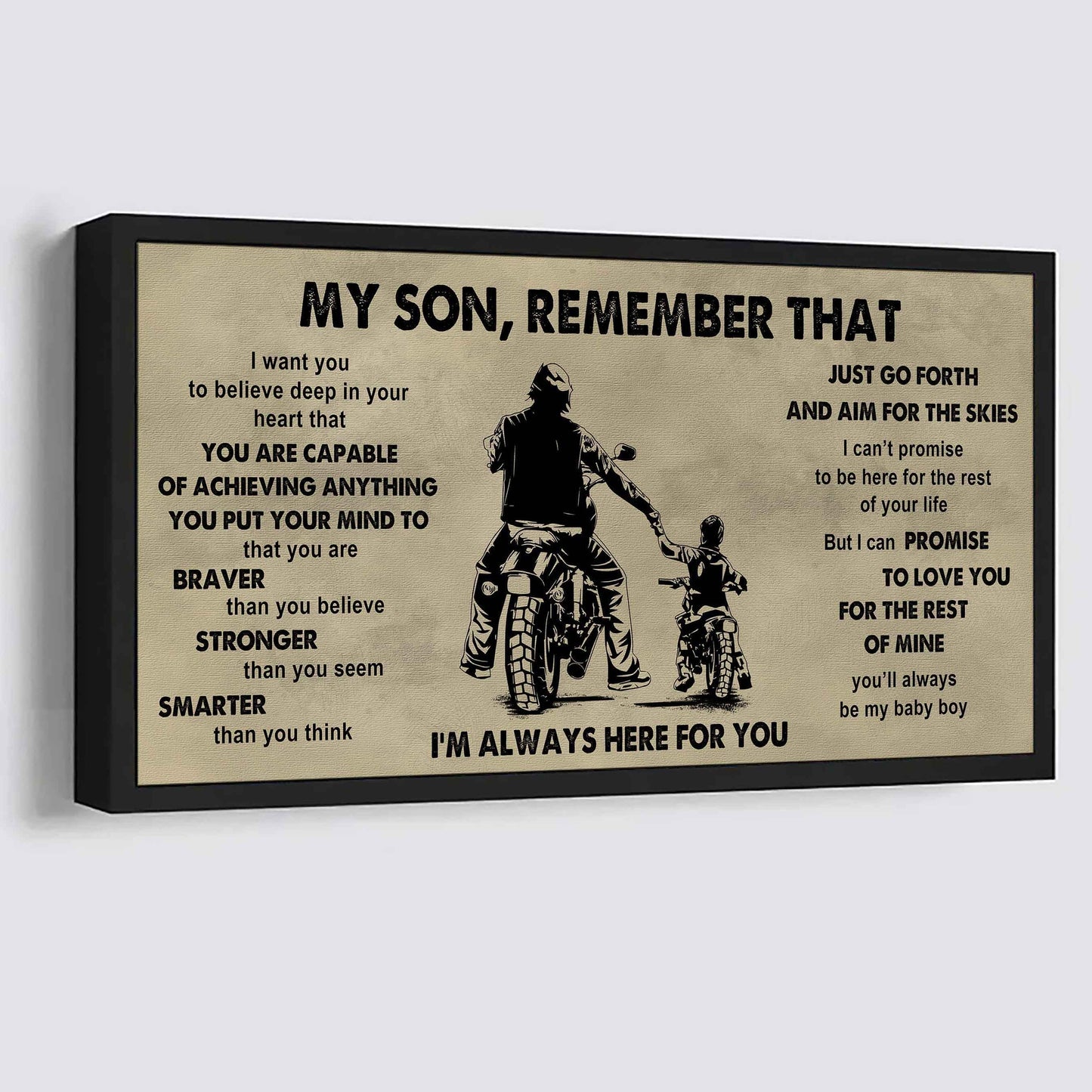 Personalized DRB Poster Canvas - My Son Remember That Just Go Forth And Aim For The Skies