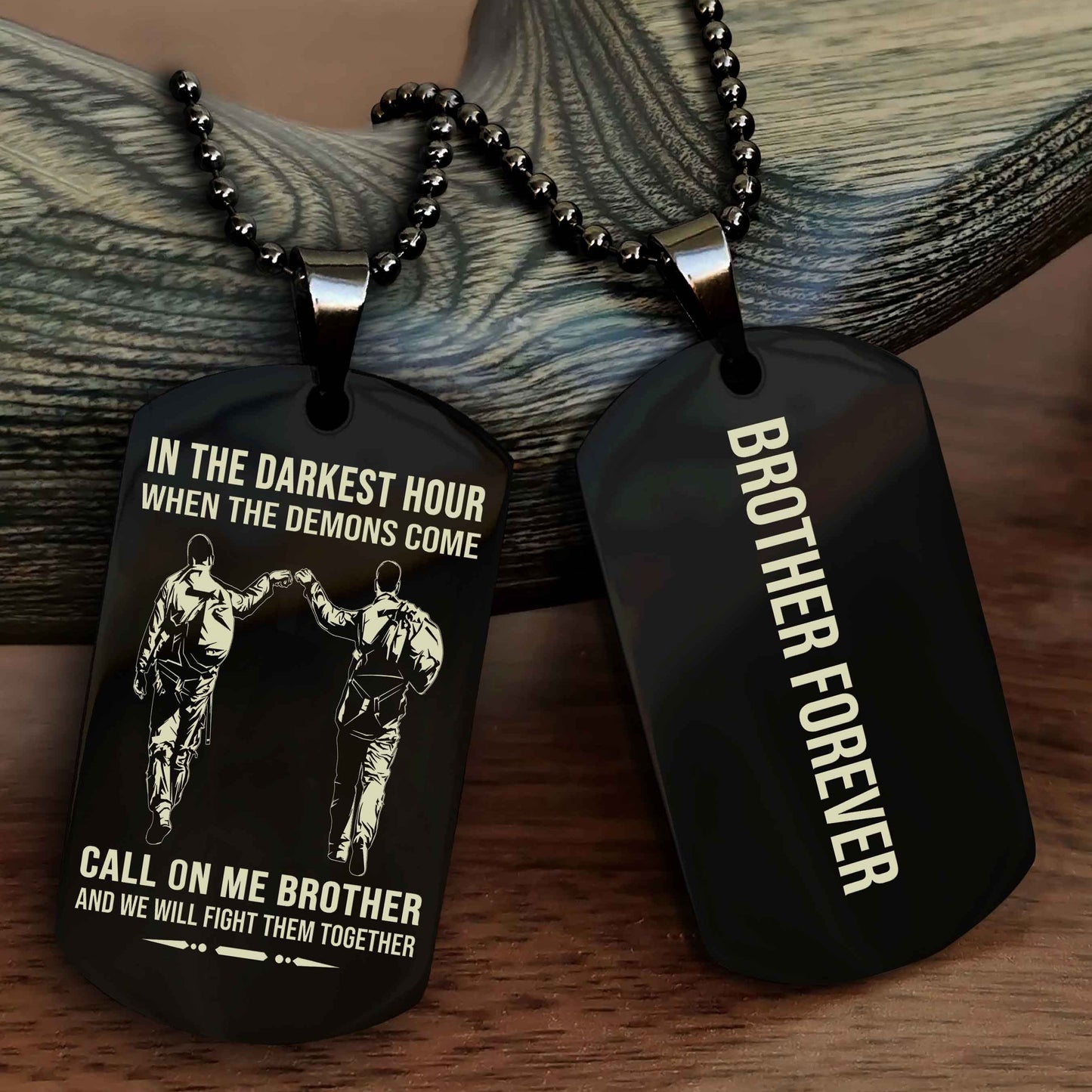 Biker Customizable engraved NAG dog tag double sided gift from brother, brother forevers