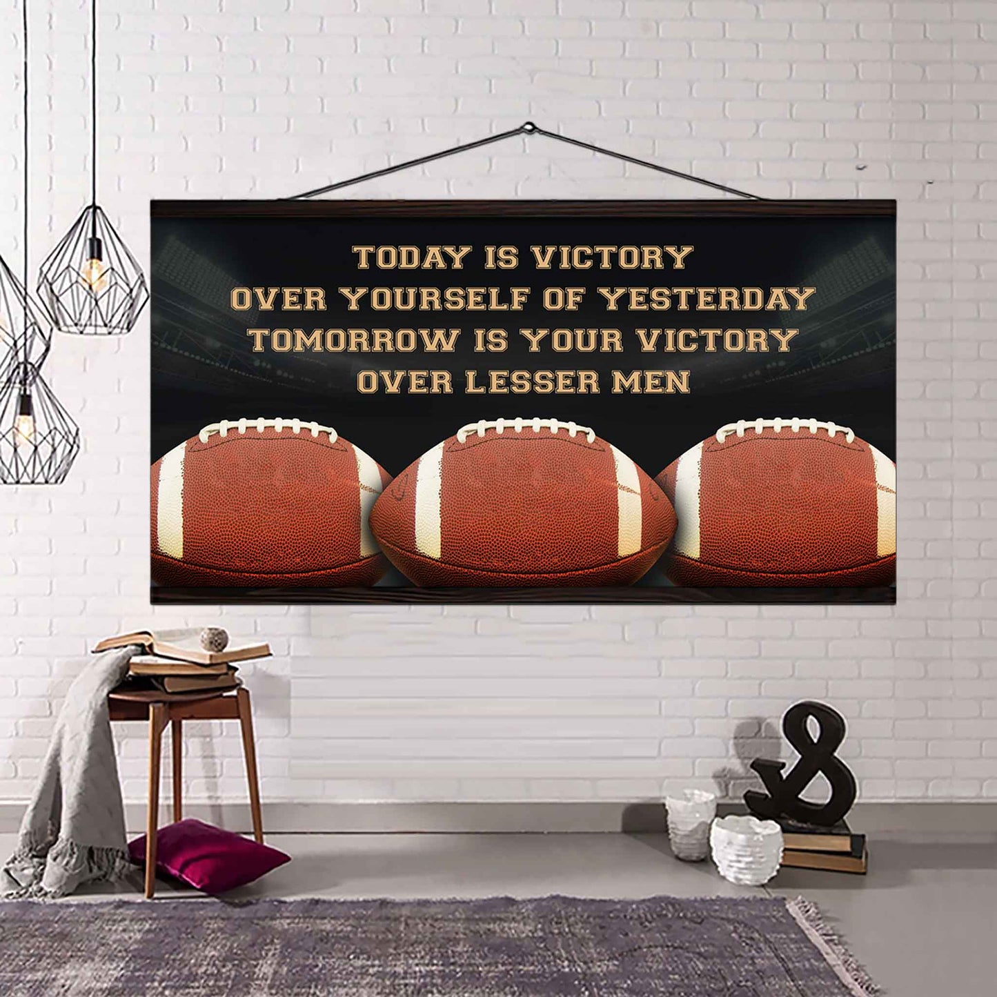 Hockey Poster Canvas - Today Is Victory Over Yourself Over Yourself Of Yesterday Tomorrow Is Your Victory Over Lesser Men