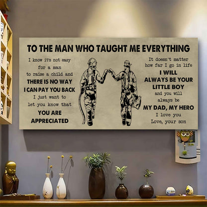 Family Poster Horizontal Canvas To My Dad I Know It's Not Easy To Raise A Child I Will Always Be Your Little Boy Gift From Son To Dad