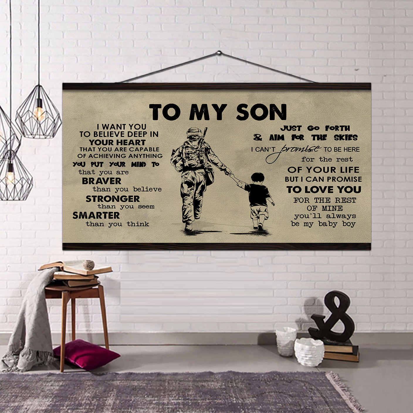 BASEBALL TO MY SON- I WANT YOU TO BELIEVE- CANVAS POSTER