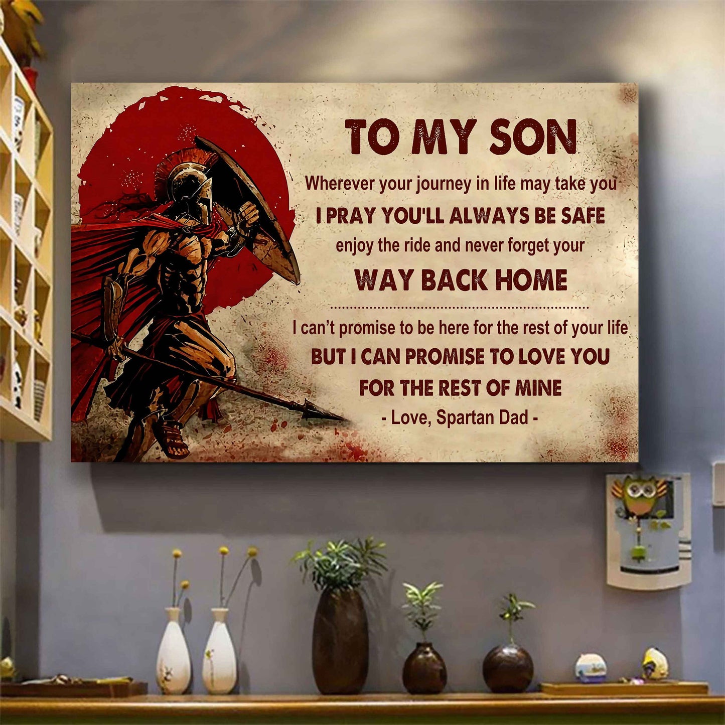 Knight Templar Poster Canvas Your Way Back Home From Dad To Son Gift For Your Son