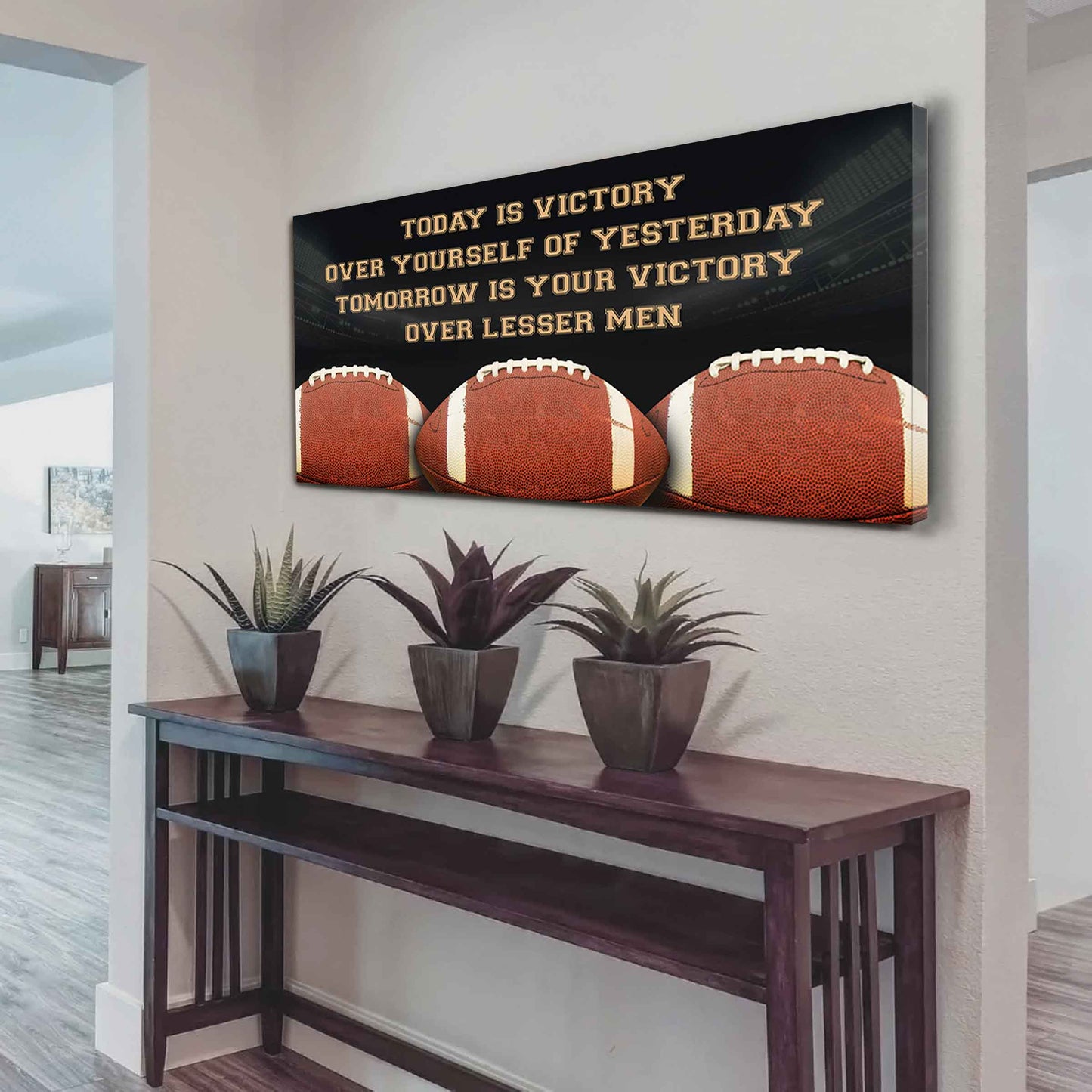 Hockey Poster Canvas - Today Is Victory Over Yourself Over Yourself Of Yesterday Tomorrow Is Your Victory Over Lesser Men
