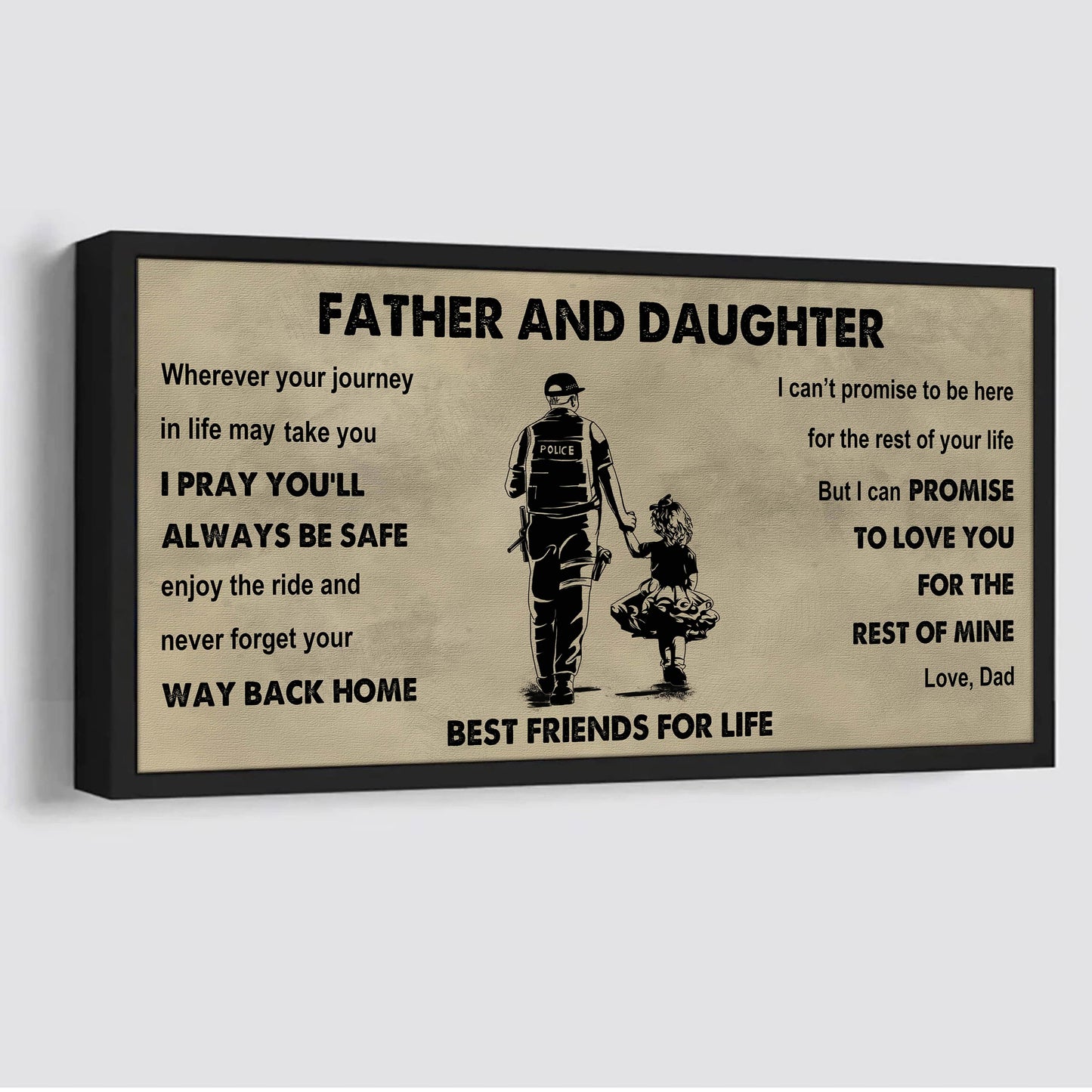Vikings Father And Daughter Best Friends For Life - Ver 2 Never Forget Your Way Back Home Poster Canvas Gift For Daughter From Father