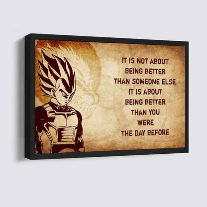 Soldier Poster Canvas It's Not About Being Better Than Someone Else Best Gifts Motivation Quotes (Copy)