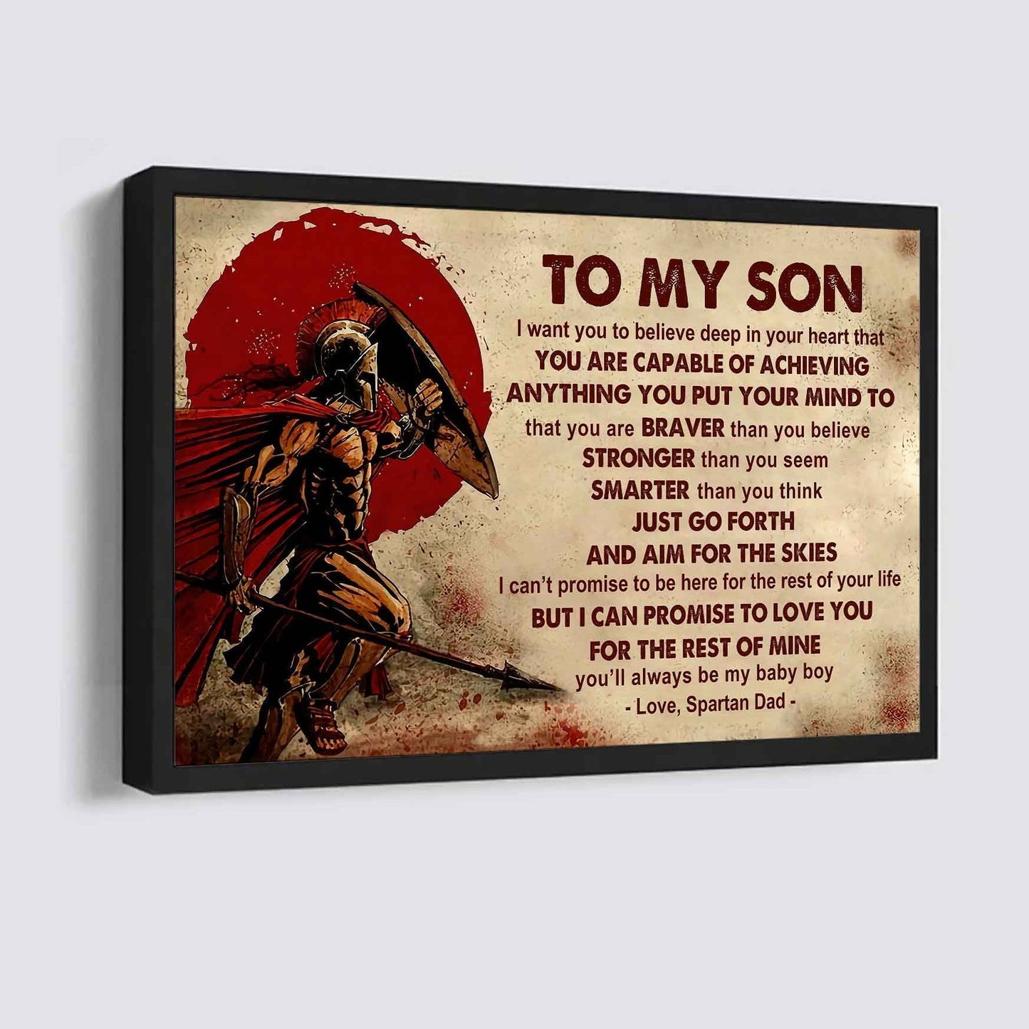 Knight Templar Poster Canvas Just Go Forth And Aim For The Skies From Dad To Son Gift For Your Son
