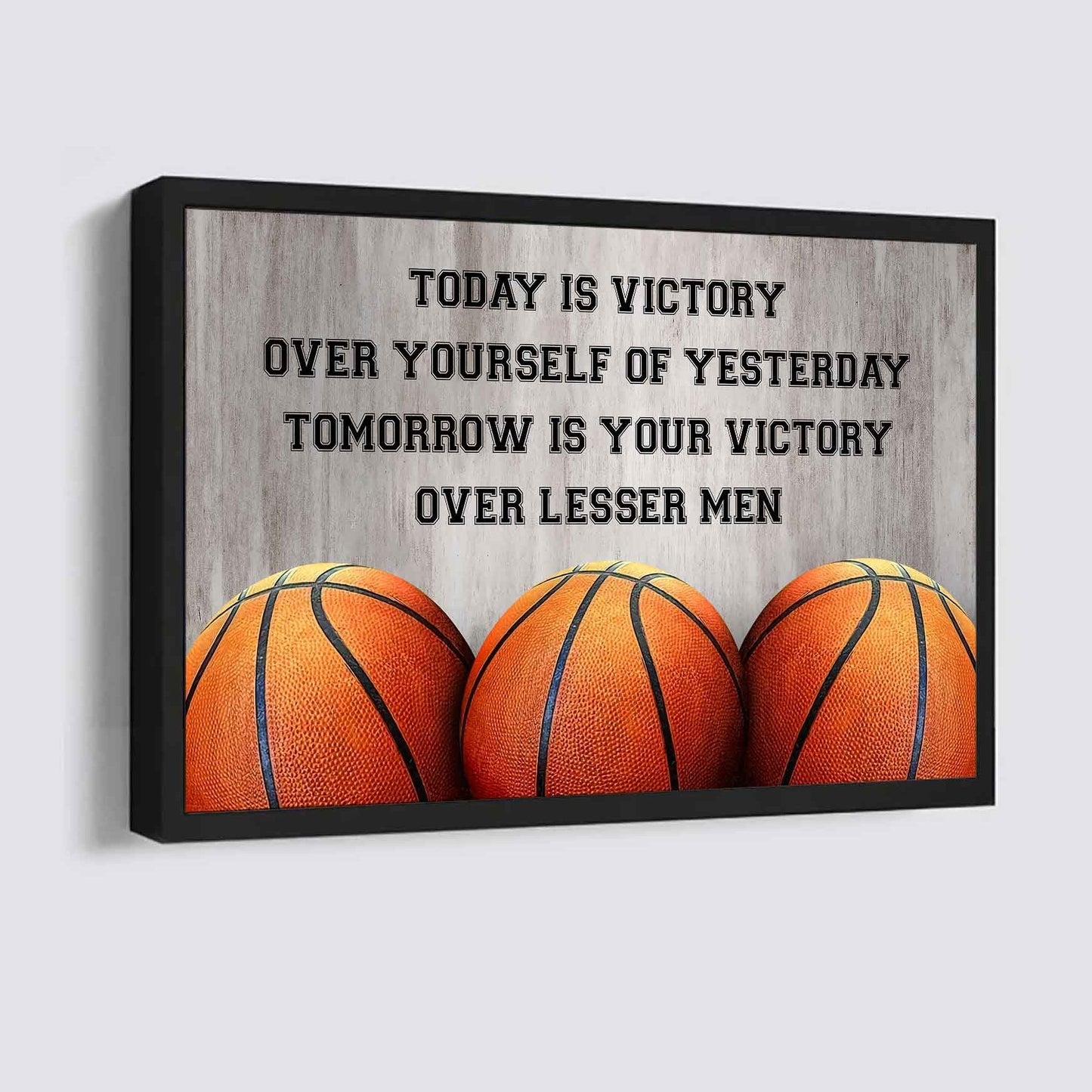 Sport Poster Canvas Today Is Victory Over Your Self Best Gift With Motivation Quotes