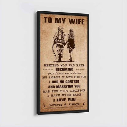 Samurai Poster Canvas To My Wife Meeting You Was Fate - I Love You Forever And Always Gift For Your Wife