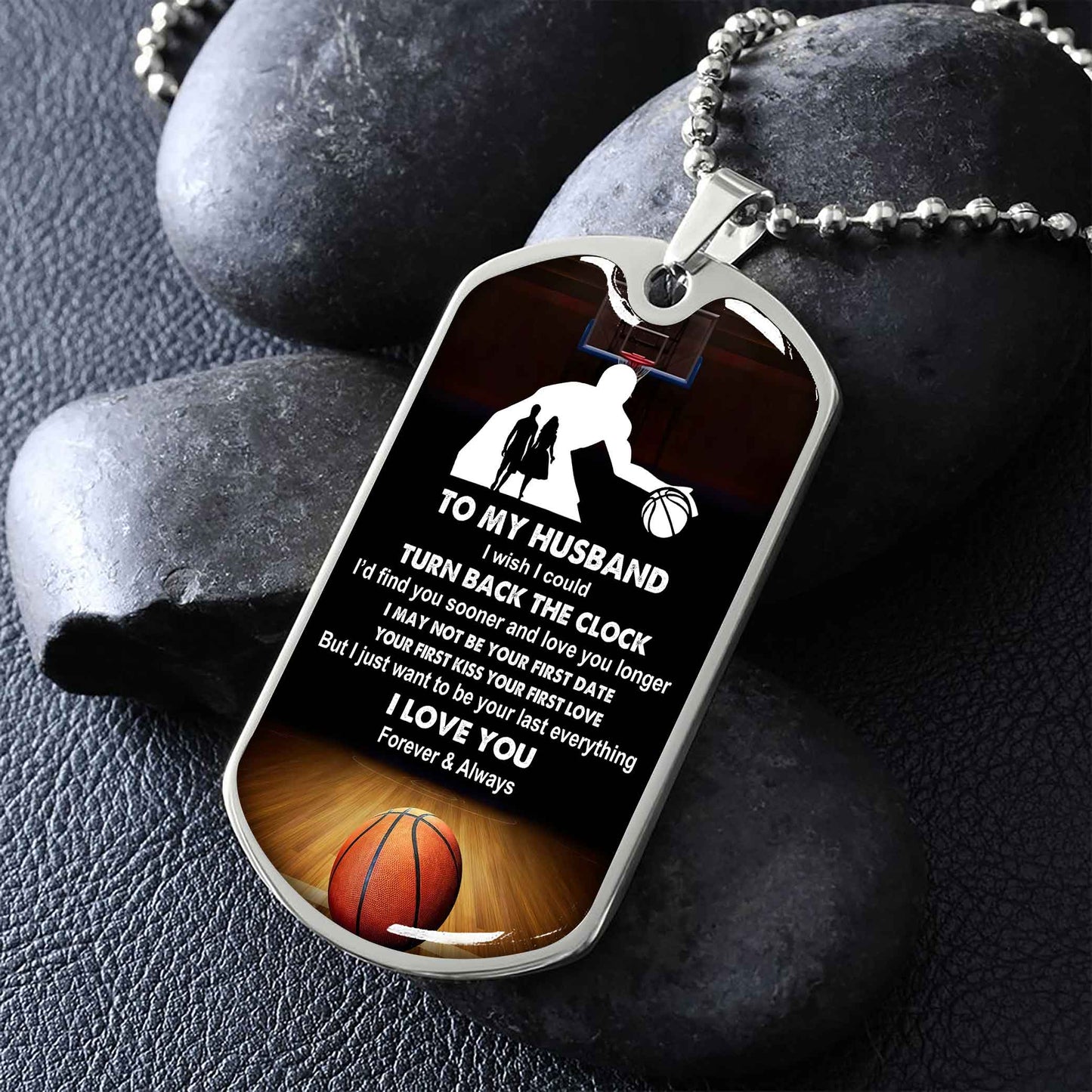 Sport Military Chain 18K Gold Plated Silver Plated To My Husband From Wife With Love Message