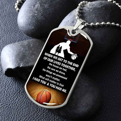 Sport Military Chain 18K Gold Plated Silver Plated To My Husband From Wife With Love Message