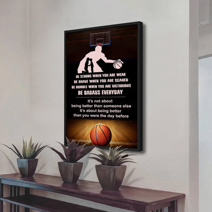 Sport Canvas Poster To My Son It's Being Better Than You Were The Day Before Gifts For Son From Mom