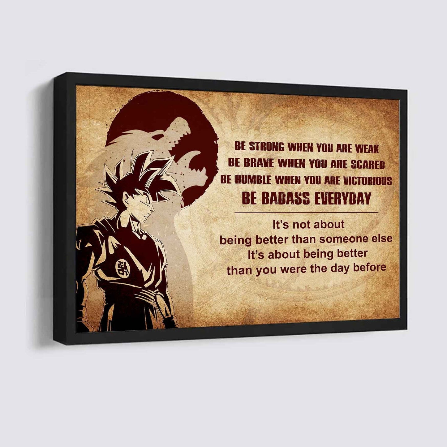 Knight Templar Poster Canvas Be Strong When You Are Weak Be Badass Everyday From Dad To Son Gift For Your Son Motivational Quotes