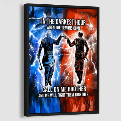 DRB Canvas Wall Art Call On Me Brother And We Will Fight Them Together Gift For Your Friend