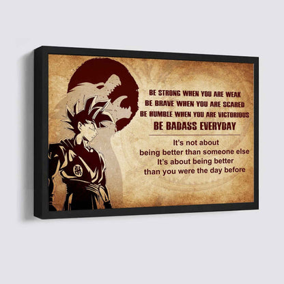 Soldier Poster Canvas Be Strong When You Are Weak Be Badass Everyday From Dad To Son Gift For Your Son Motivational Quotes