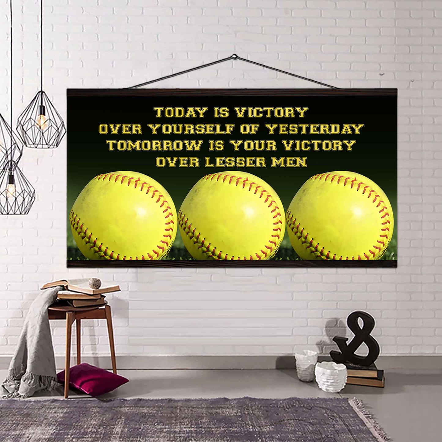 Tennis Poster Canvas - Today Is Victory Over Yourself Over Yourself Of Yesterday Tomorrow Is Your Victory Over Lesser Men