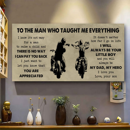 Family Poster Horizontal Canvas To My Dad I Know It's Not Easy To Raise A Child I Will Always Be Your Little Boy Gift From Son To Dad