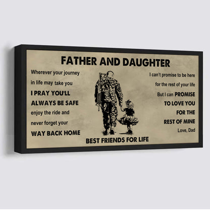 Samurai Father And Daughter Best Friends For Life - Ver 2 Never Forget Your Way Back Home Poster Canvas Gift For Daughter From Father